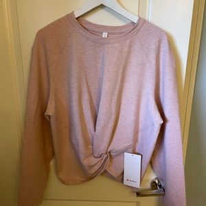 Lululemon Tuck & Gather Pullover Heathered Mod Faint Coral Size 12.